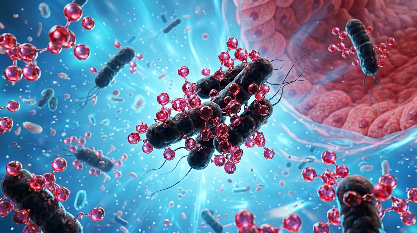 Representación científica de la interacción molecular de las PACs Tipo A contra fimbrias de E. Coli